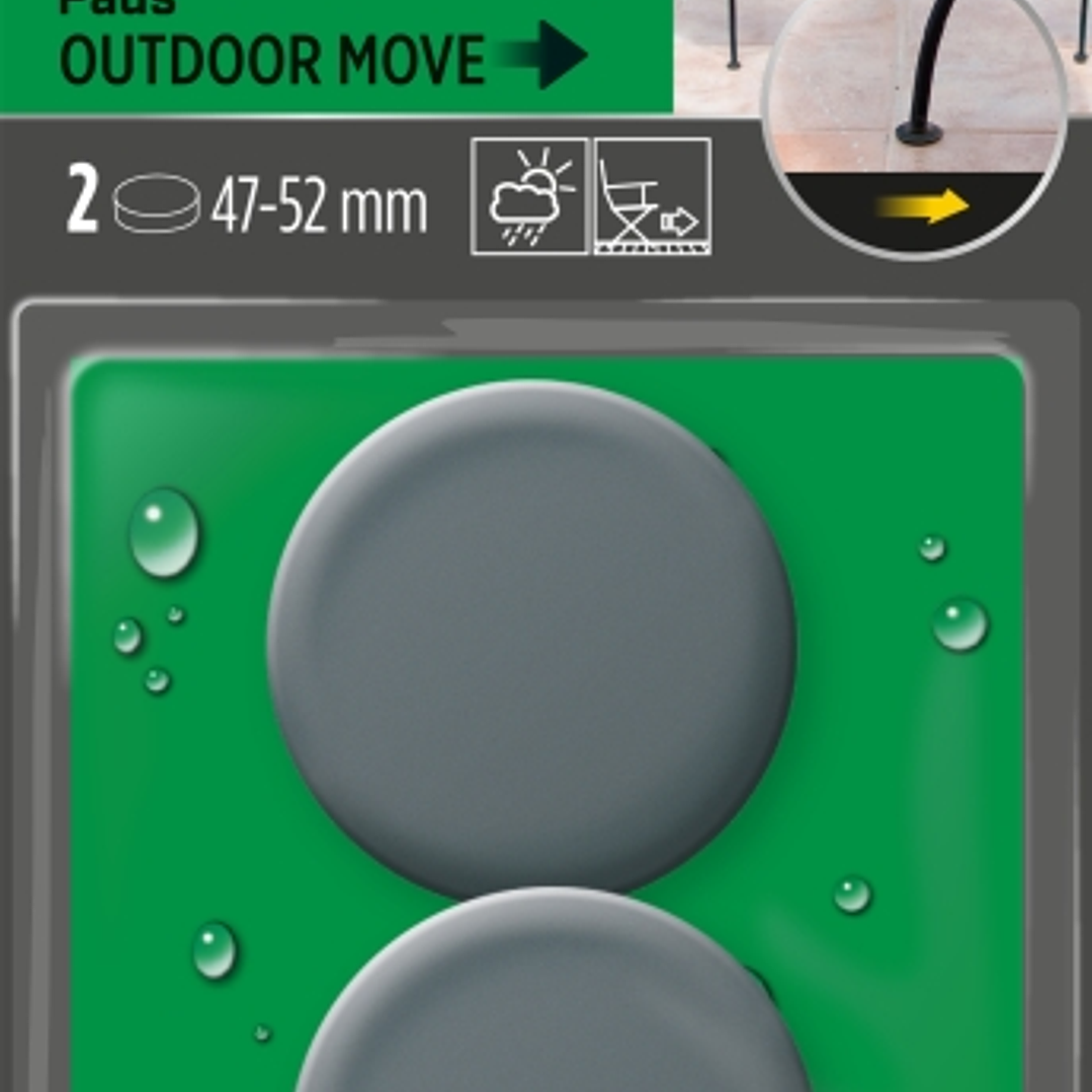 Scotch Pack de 2 Patines Deslizantes Adhesivos - Diametro de 47 a 52mm - Color Gris 1