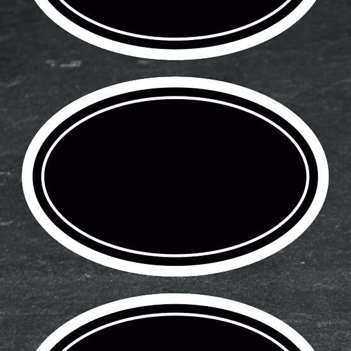 Apli Etiquetas Pizarra Ovaladas 80x50mm - Adhesivo Removible - 2 Hojas (8 Etiquetas) - Tiza Liquida o Convencional - Borrado Facil - Rotuladores Perma 1