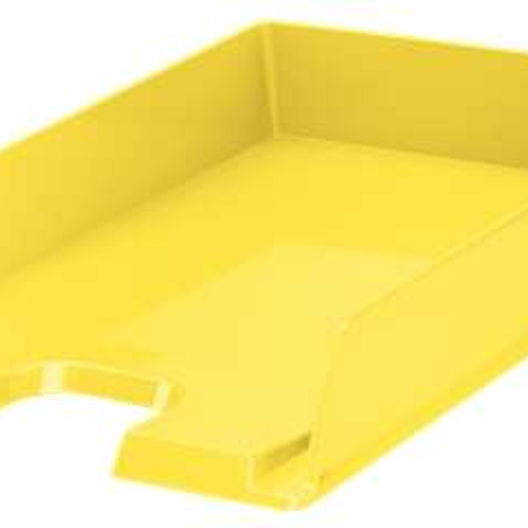 Esselte Europost Vivida Bandeja Portadocumentos -  Formato Vertical - A4 - Espacio para Etiqueta Identificativa - Color Amarillo 1