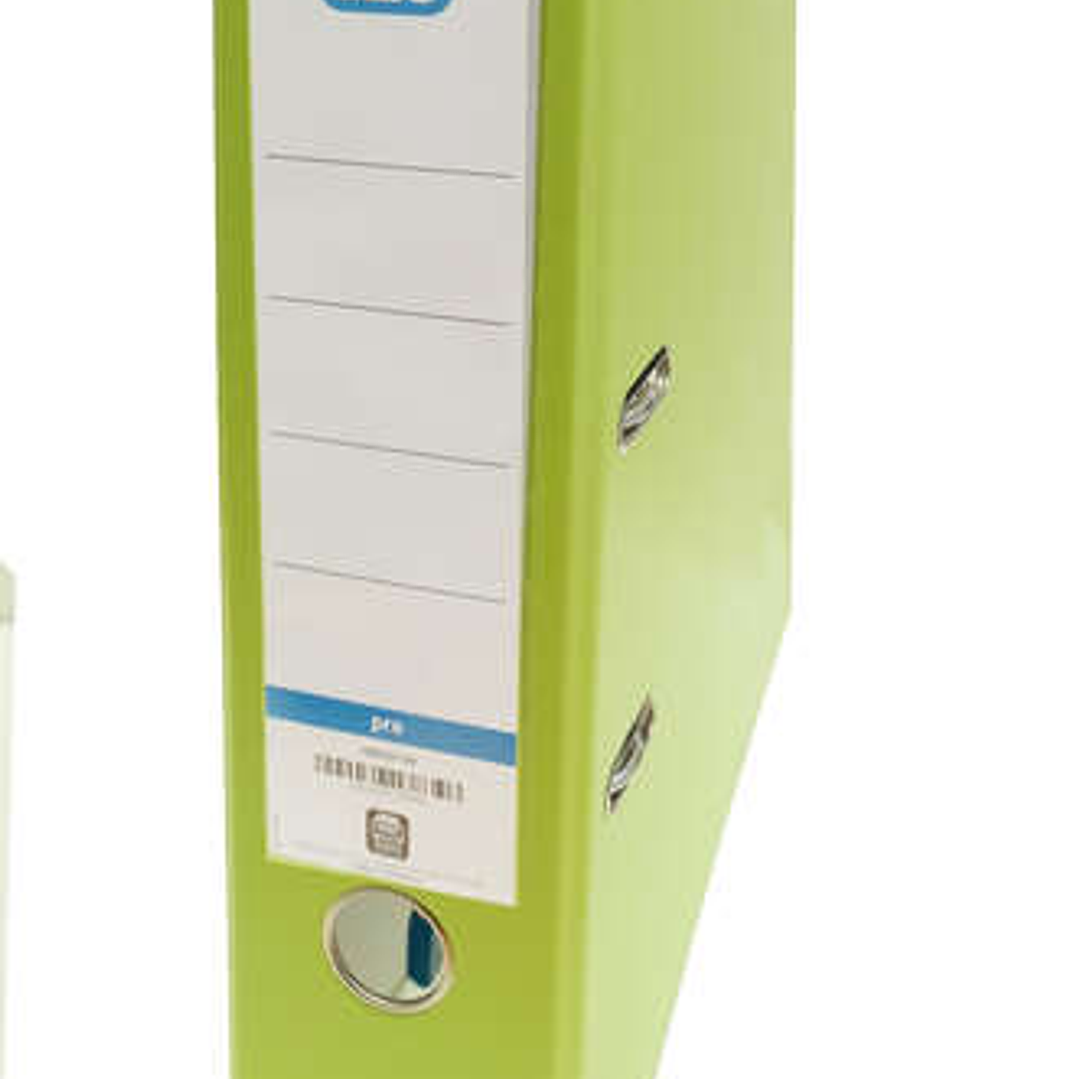 Elba Archivador Palanca Rado Top Folio - Lomo de 80mm - Forrado Exterior de Plastico - Interior de Papel - Color Lima 1