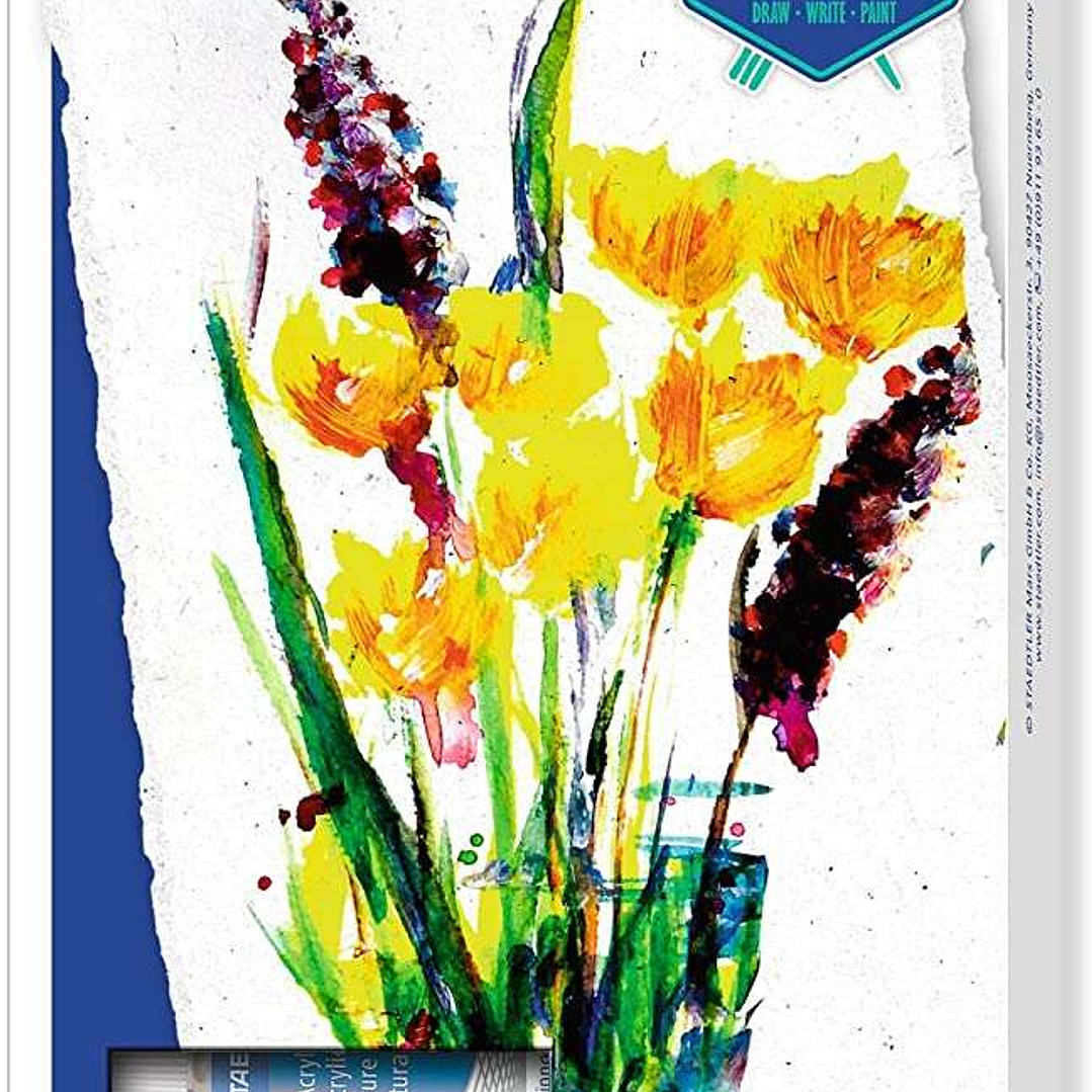 Staedtler 8500 Pack de 12 Tubos de Pintura Acrilica - Facil de Mezclar - Para Amplia Variedad de Superficies - Colores Surtidos 1