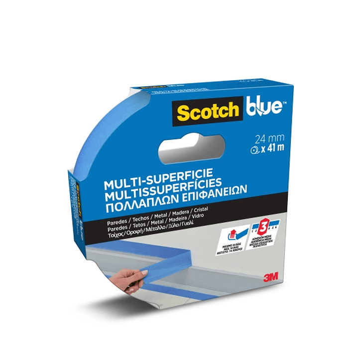 Scotchblue Cinta de Enmascarar - 24mm x 41m - 100% PEFC - Multisuperficie - Color Azul 1