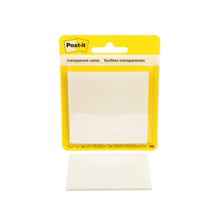 Post-It Bloc de 36 Notas Transparentes - Forma Cuadrada - 73x73mm - Color Transparente 1