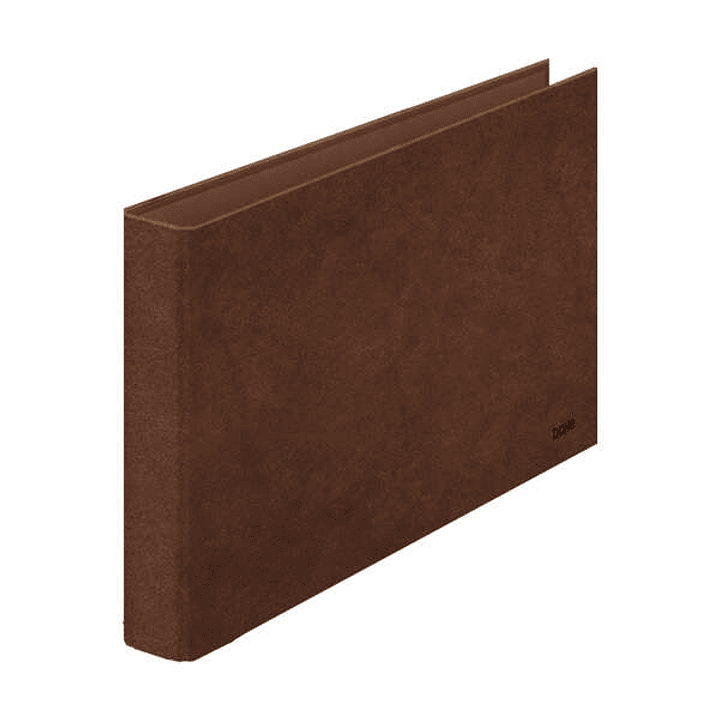 Dohe Carpeta de 2 Anillas Mixtas 25mm Folio Apaisado - Carton Forrado - Papel Impreso y Plastificado - Color Cuero 1