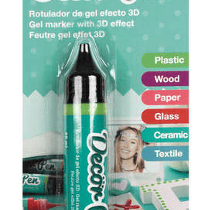 Apli Rotulador de Gel 3D con Acabado Perlado - 25ml - Ideal para Decorar Plastico, Madera, Papel, Cristal, Ceramica o Textil - Personalizacion Facil y 1