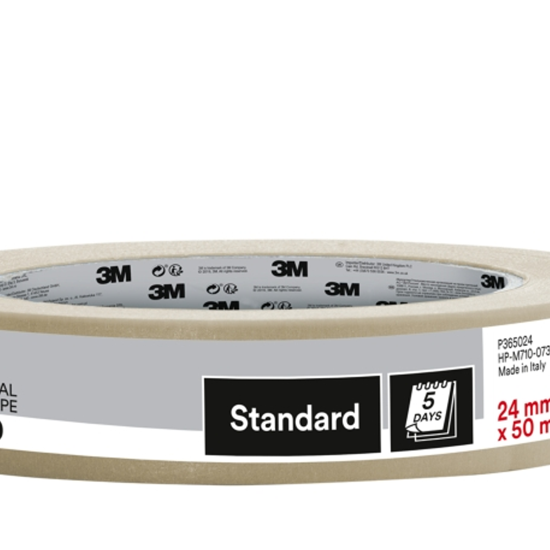 3M Cinta de Enmascarar Profesional - 24mm x 50m - Color Blanco 1