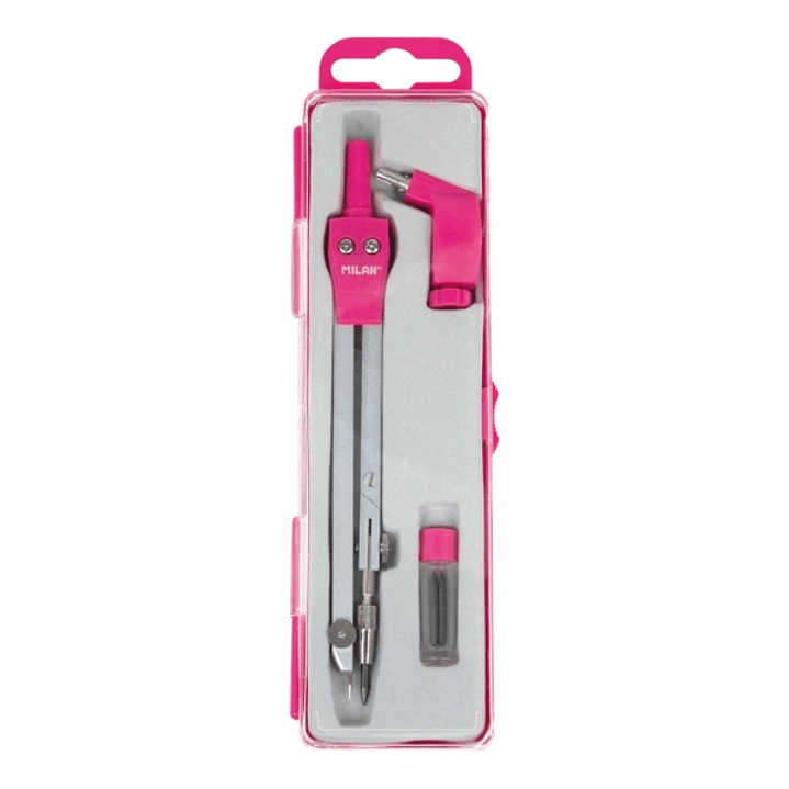Milan Acid Compas Universal - Incluye Adaptador y Minas de Recambio - Color Rosa 1