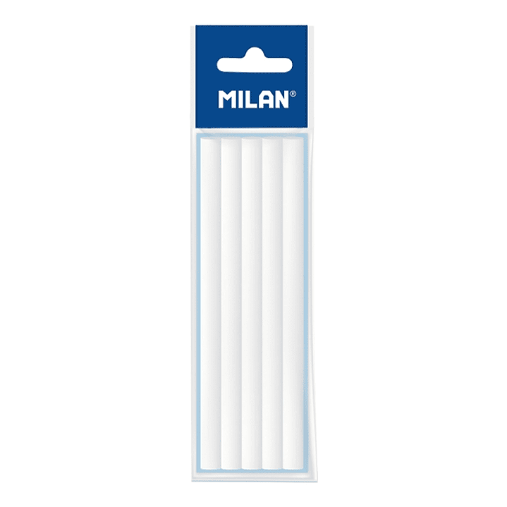 Milan Pack de 5 Gomas de Recambio para Portagomas Tri Eraser - Color Blanco 1