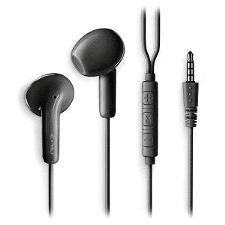 NGS CROSS FLIP Auriculares Intraurales con Microfono - Jack 3,5mm - Boton Multifuncion - Color Negro 1