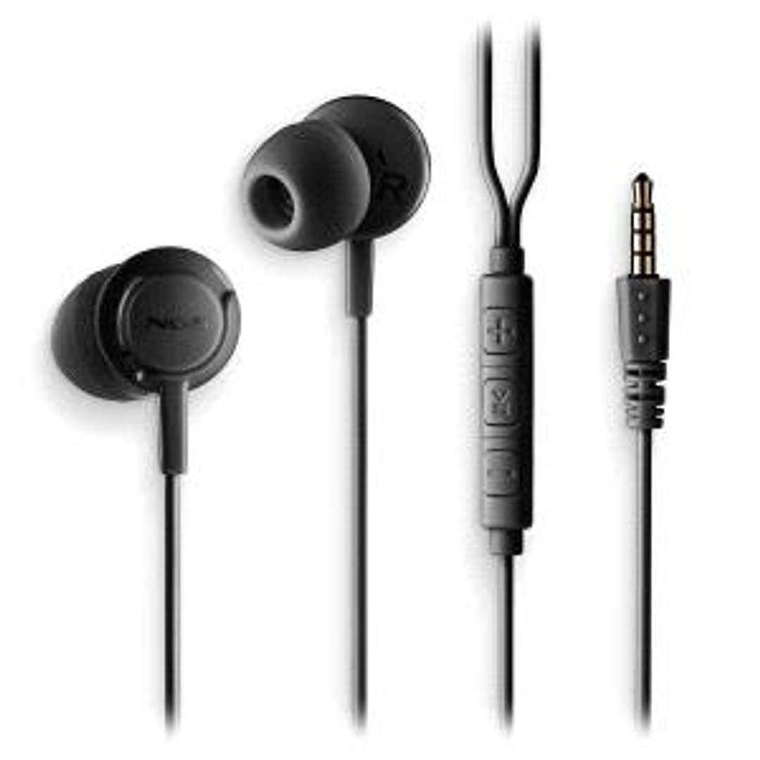 NGS CROSS DRIFT Auriculares Intraurales con Microfono - Jack 3.5mm - Boton Multifuncion - Color Negro 1