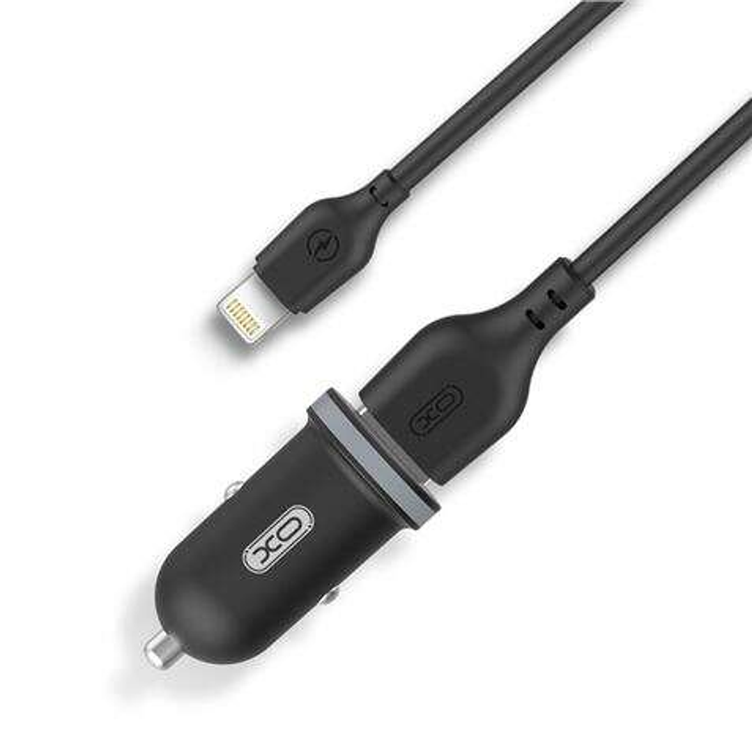XO TZ08 Pack Cargador de Coche + Cable USB-A a Lightning - 2 Puertos USB 1