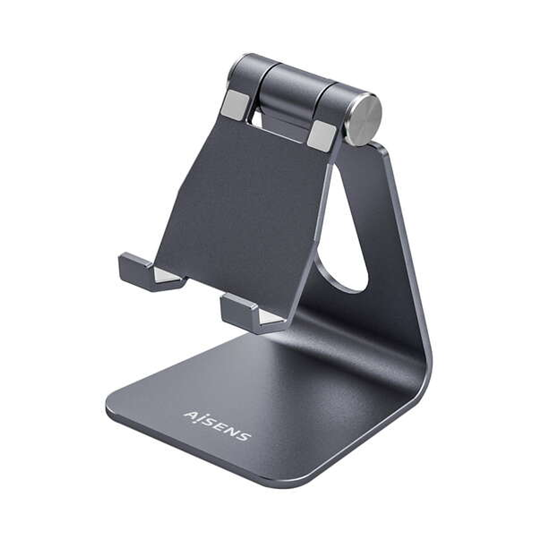 Aisens Soporte de Sobremesa Tamaño M Ajustable (1 Pivote) para Movil / Tablet - Color Gris 1