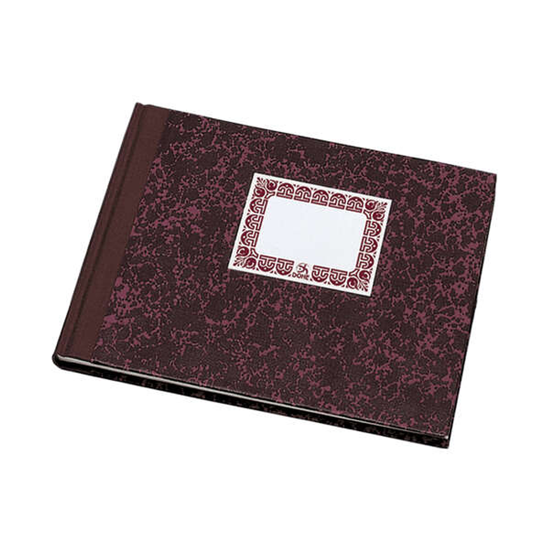 Dohe Cuaderno Cartone Modelo Caja de 100 Hojas - Cuarto Apaisado - Tapa en Tres Piezas con Lomera de Tela - Interior en Papel Offset de 70g/m2 - Cosid 1