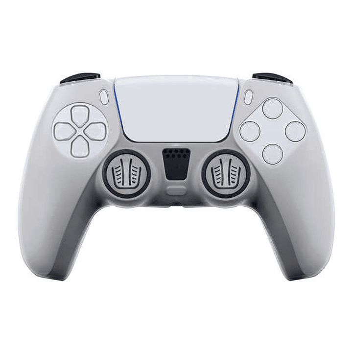 FR-TEC Funda de Silicona Transparente + Grips para Dualsense PS5 - Proteccion sin Alterar el Aspecto - Mejora el Agarre y Evita Manos Sudorosas - Incl 1