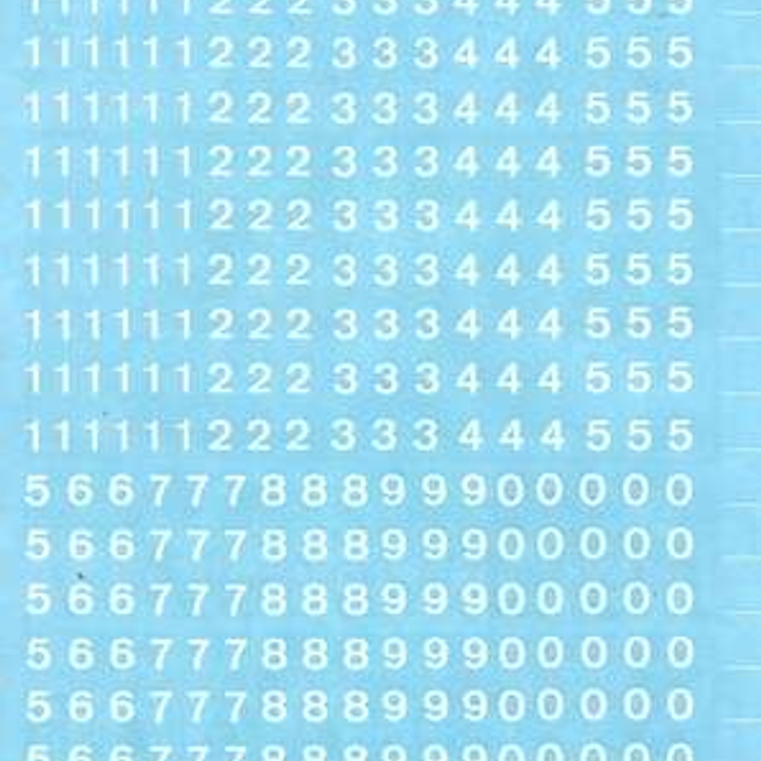 Apli Numeros Transferibles - 4mm - Facil Aplicacion - 420 Caracteres - Blanco 1