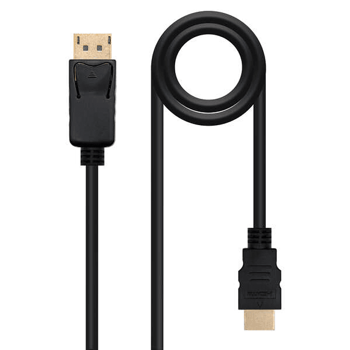 Nanocable Cable Conversor Displayport a HDMI - DP/M - HDMI/M - 1 m - Color Negro 1
