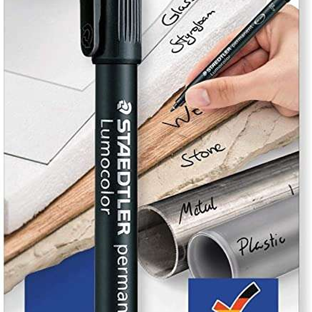 Staedtler Lumocolor 318 Rotulador Permanente - Trazo de 0.6mm Aprox - Secado Rapido - Color Negro 1