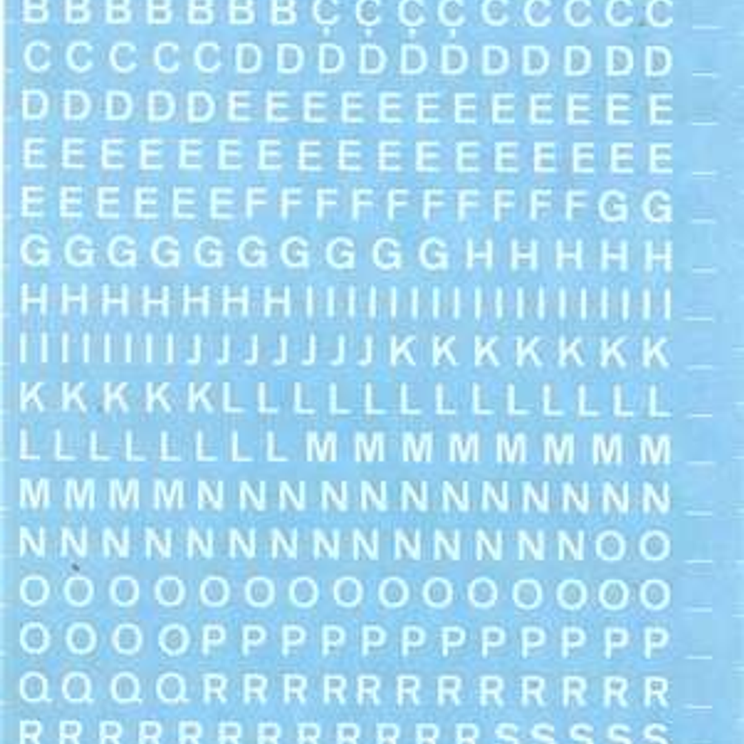 Apli Letras Transferibles Blancas 4mm - Facil Aplicacion - 470 Caracteres - Versatil y Resistente - Blanco 1