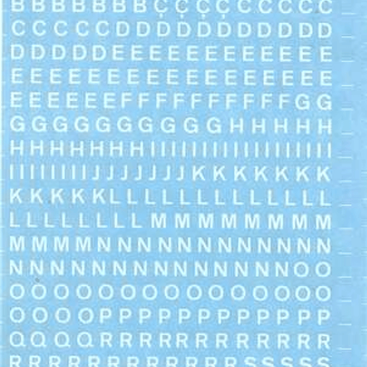 Apli Letras Transferibles Blancas 4mm - Facil Aplicacion - 470 Caracteres - Versatil y Resistente - Blanco 1