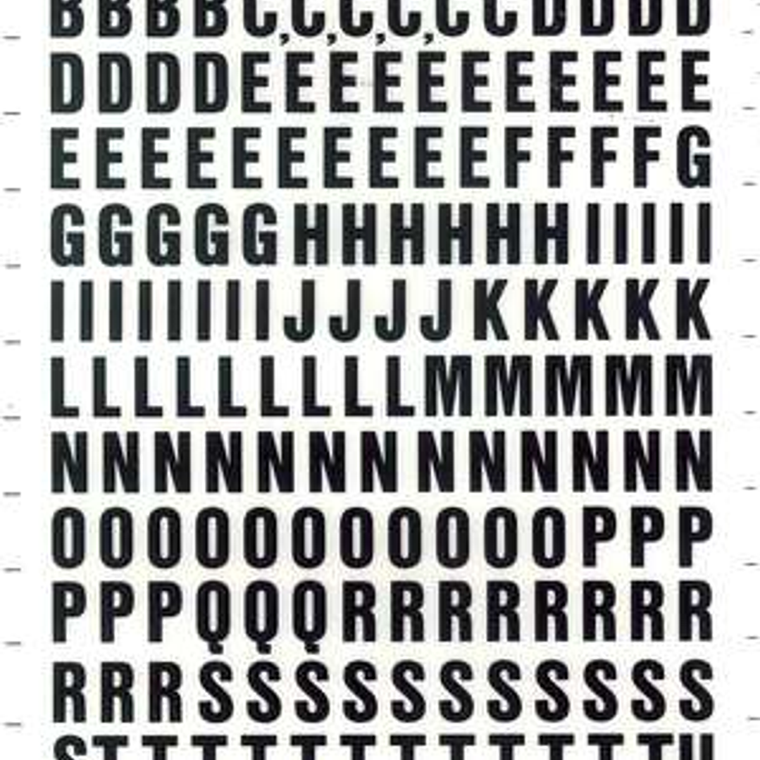 Apli Letras Transferibles Mayusculas Negras 8mm - Facil Aplicacion - 263 Caracteres - Resistente al Agua - Versatil - Negro 1