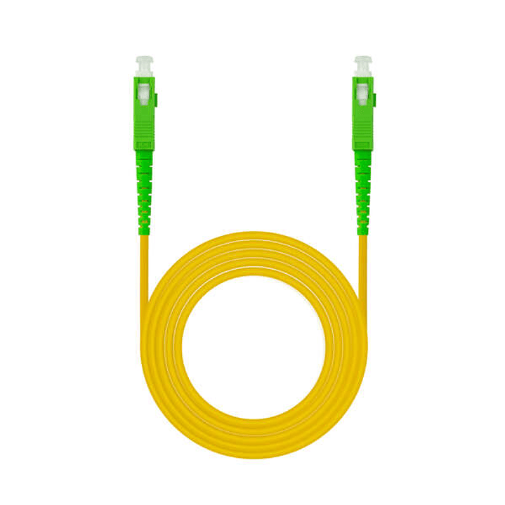 Nanocable Cable Fibra SC/APC-SC/APC Monomodo LSZH 15m - Color Amarillo 1