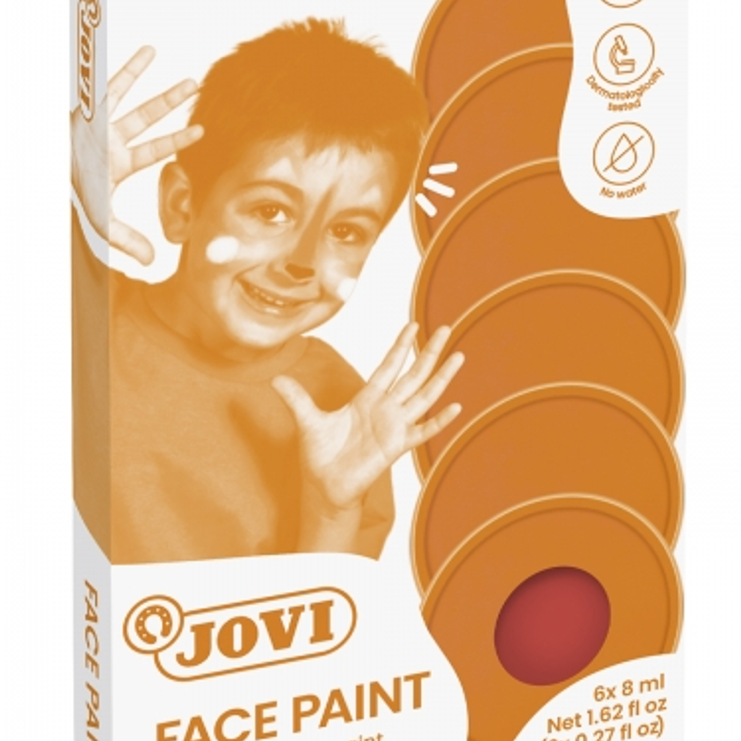 Jovi Estuche de 6 Botes 8ml Maquillaje Crema - Hipoalergenico - Base Grasa - Facil Aplicacion - Gran Cobertura - Colores Mezclables - sin Parabenos -  1