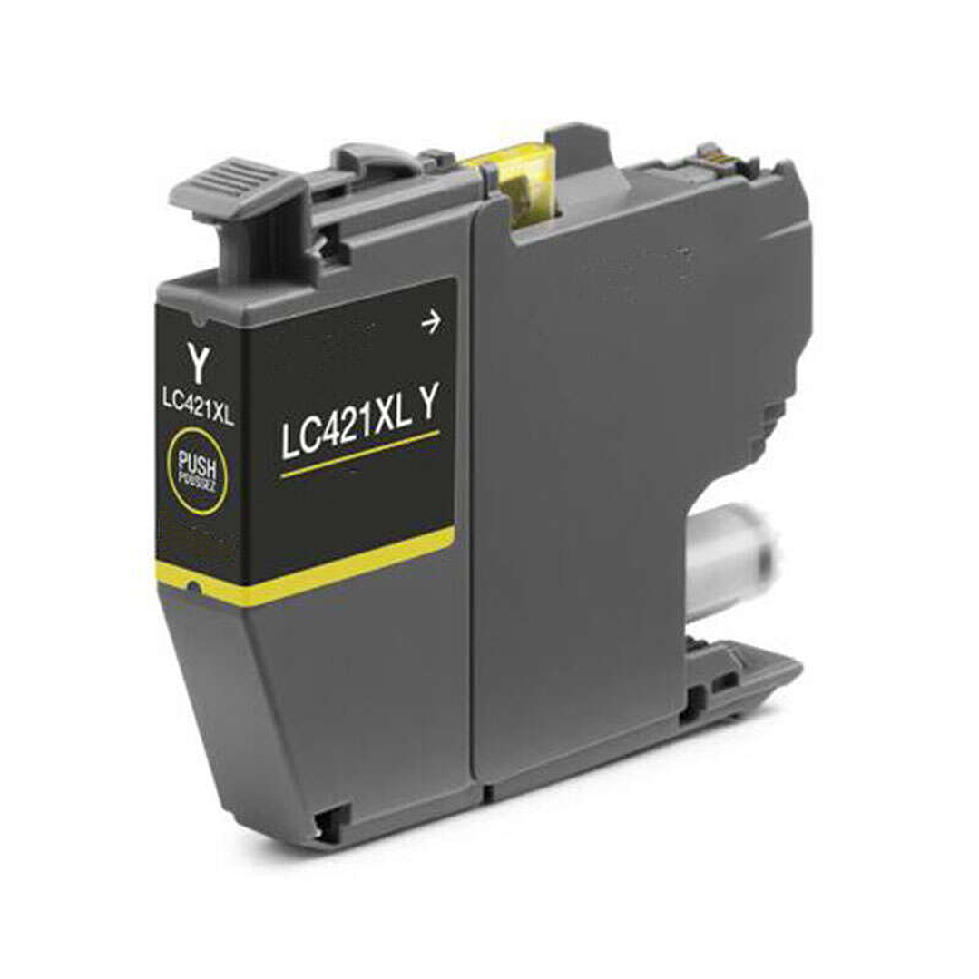 Brother LC421XL Amarillo Cartucho de Tinta Generico - Reemplaza LC421XLY 1