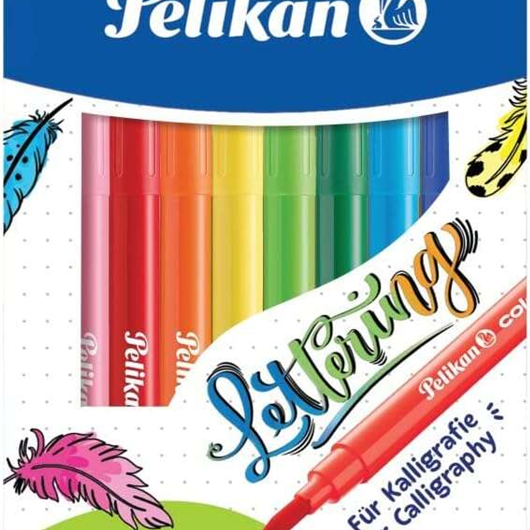 Pelikan Caja de 10 Rotuladores Brushpen - Punta de Pincel - Lavables 1