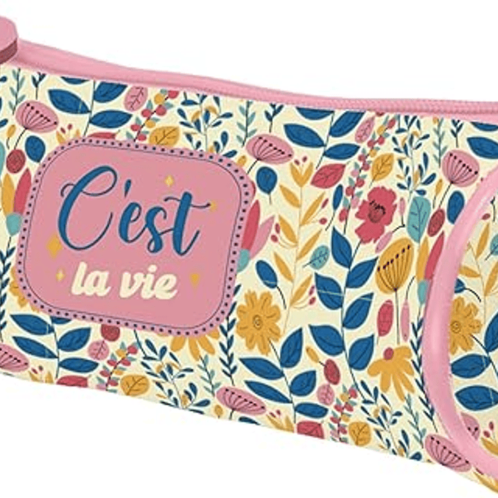 Dohe C`est la Vie Portatodo Simple Redondo - Cierre con Cremallera y Tirador de Goma 1