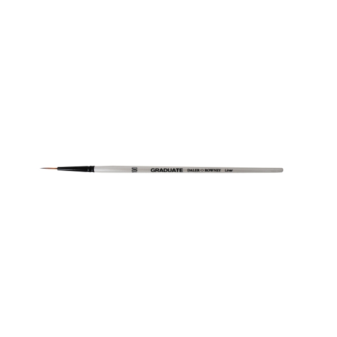 Daler Rowney Graduate Pincel Acuarela - Pelo Sintetico - Mango Corto - Liner 10/0 1