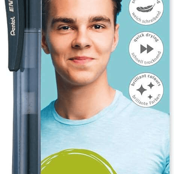 Pentel EnerGel X Pack de 4 Boligrafos de Bola Retractiles Tinta Gel - Punta 0.7mm - Trazo 0.35mm - Recargable - Grip de Agarre - 50% de Materiales Rec 1