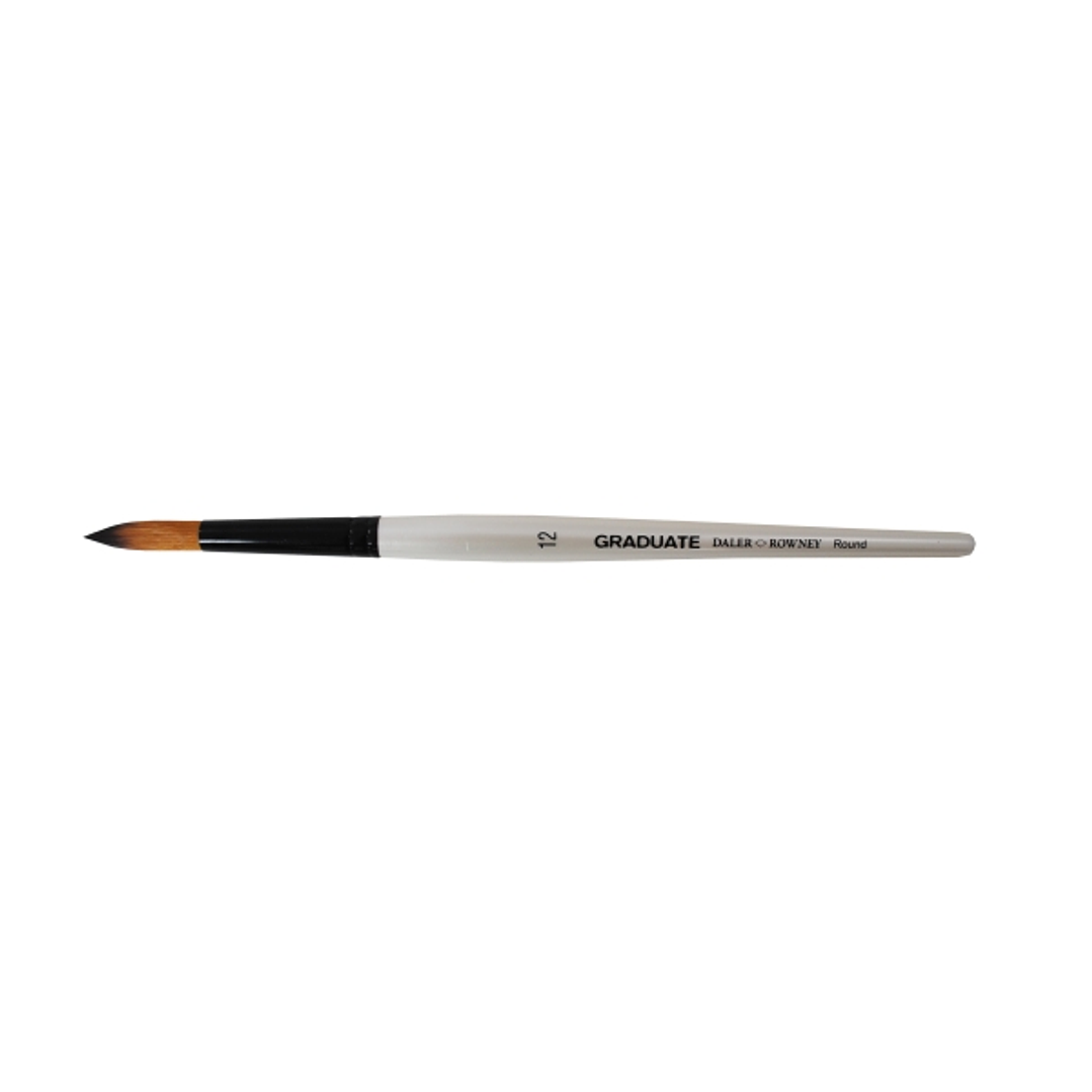 Daler Rowney Graduate Pincel Multitecnica - Pelo Sintetico - Mango Corto - Redondo Nº12 1