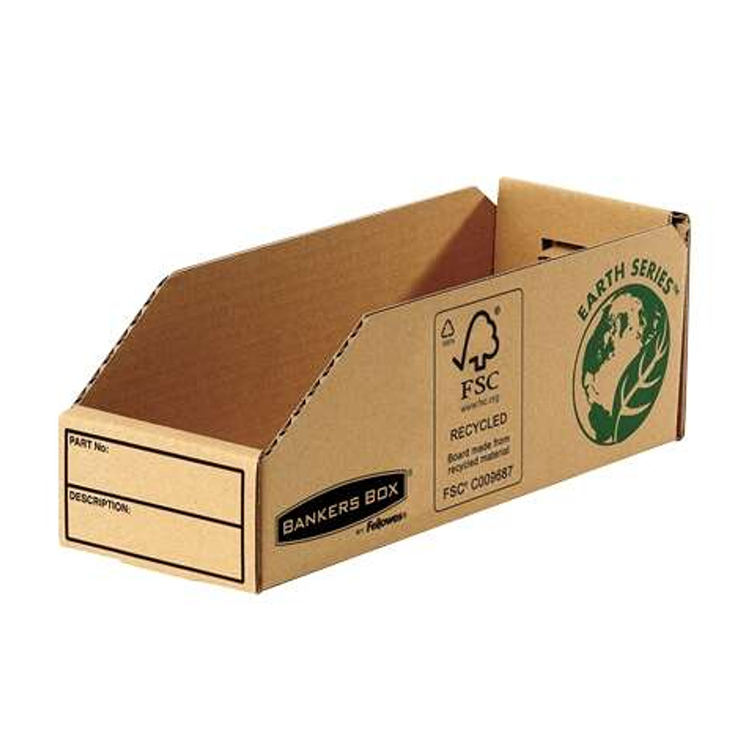 Fellowes Bankers Box Earth Bandeja de Carton 98mm - Montaje Manual - Carton Reciclado Certificacion FSC - Color Marron 1