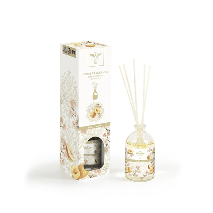 Prady Ambientador Mikado Yani Mua - Frasco de Cristal 100 ml y Varitas Difusoras 1