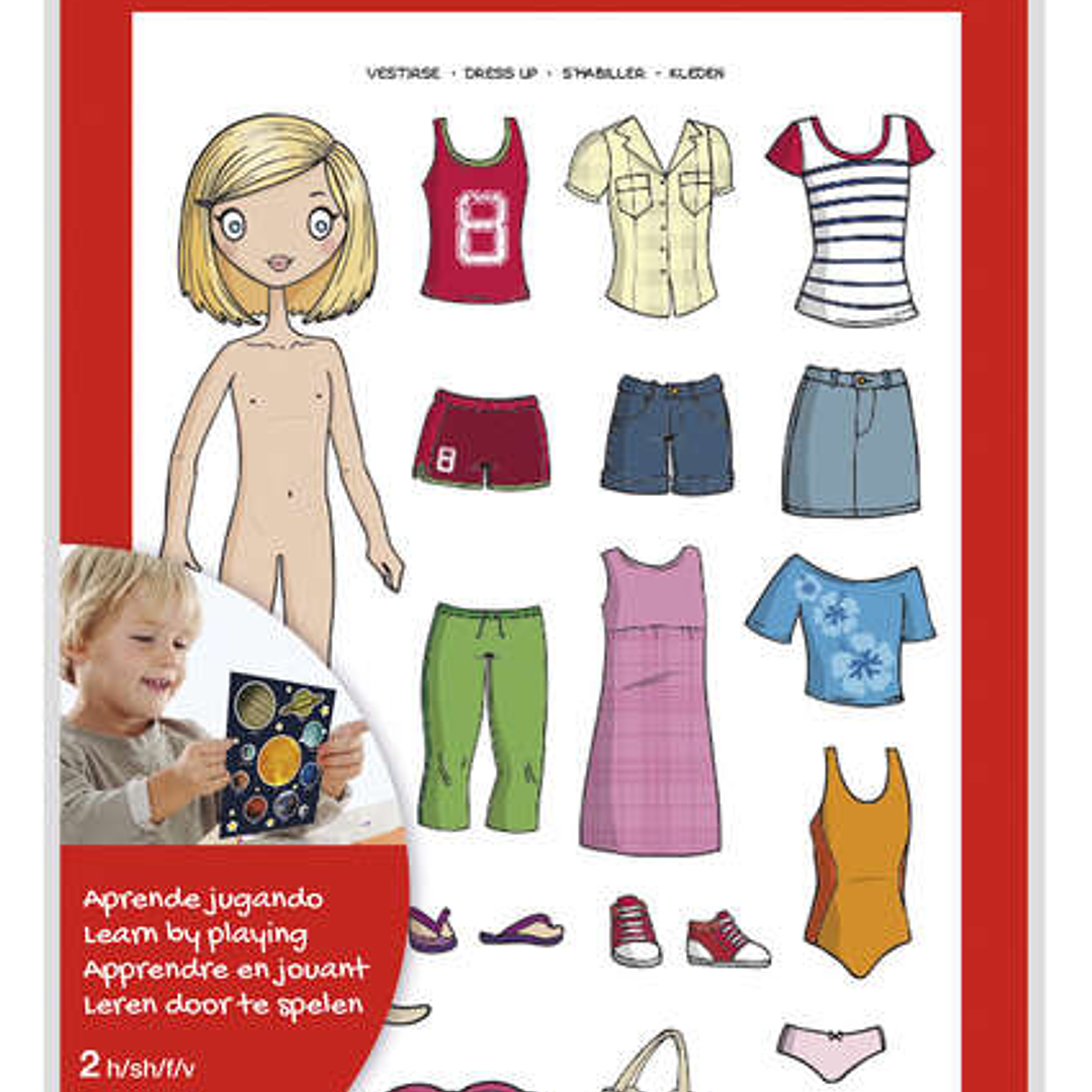 Apli Bolsa de Gomets Tematicos Vestirse Niña - 37 Gomets - Adhesivo Removible - Desarrollados con Educadores - Normas EN-71 y FSC - Adhesivo Base Agua 1