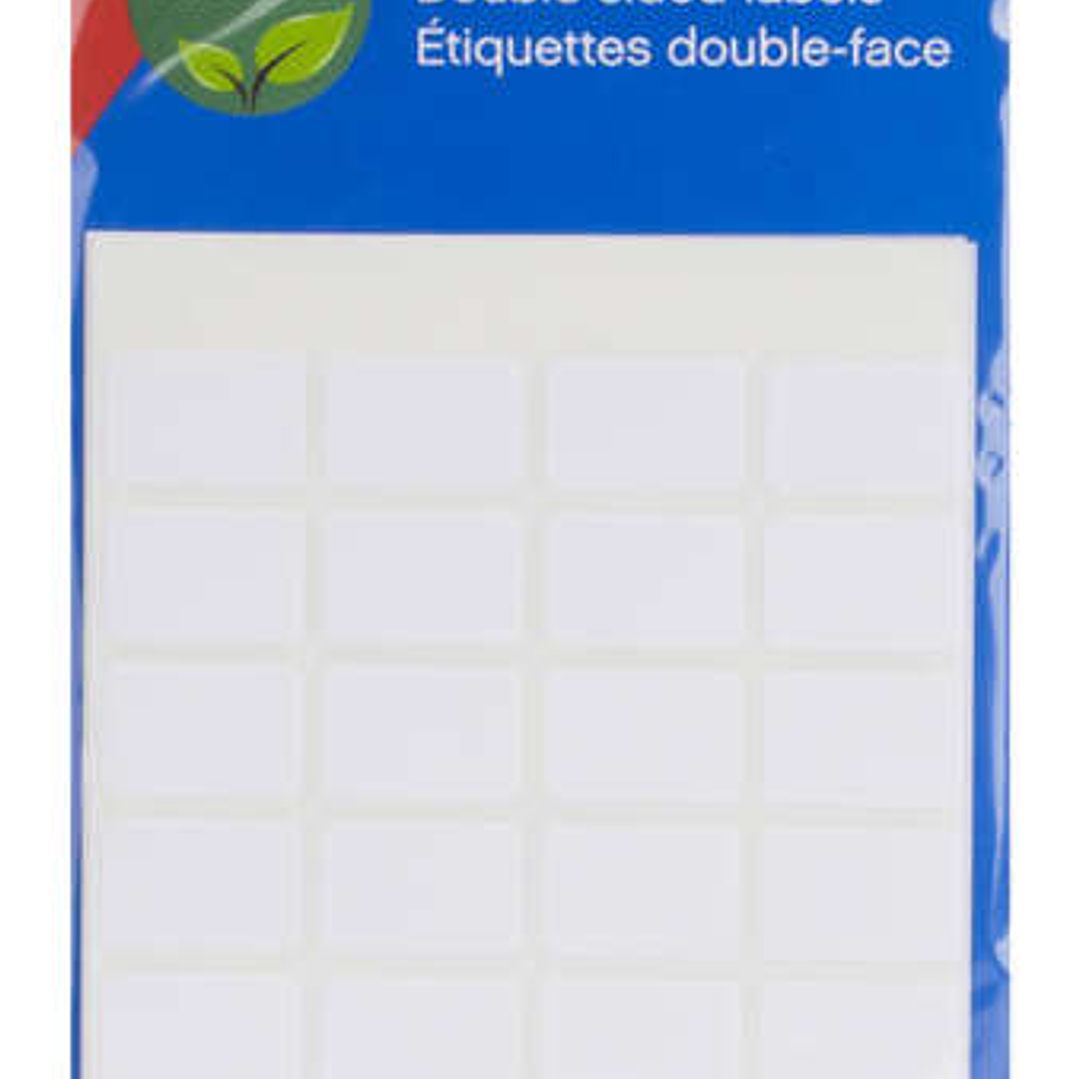Apli Etiquetas Doble Frontal Blancas 12.0 x 18.0mm 1