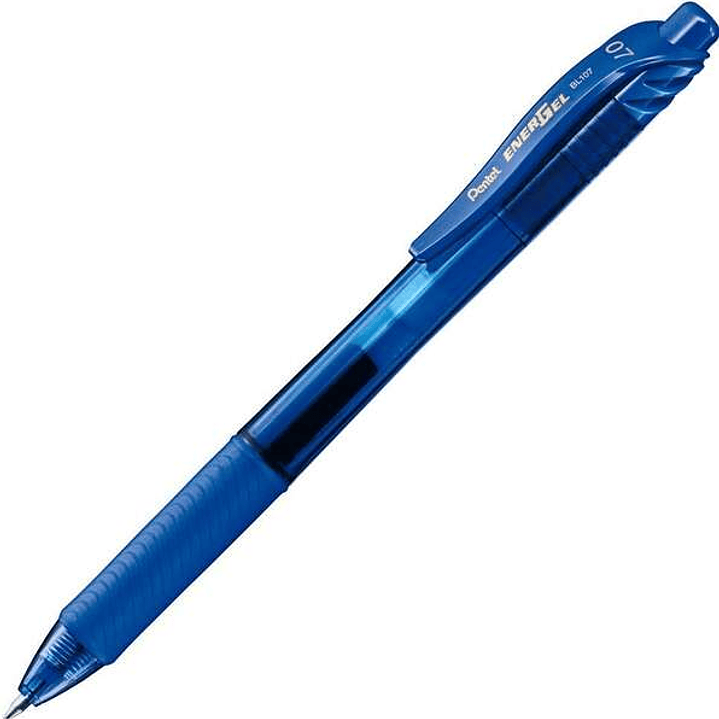 Pentel Energel X Boligrafo de Bola Retractil - Punta 0.7mm - Trazo 0.35mm - Tinta Gel - Recargable - Grip de Agarre - 50% de Materiales Reciclados - C 1