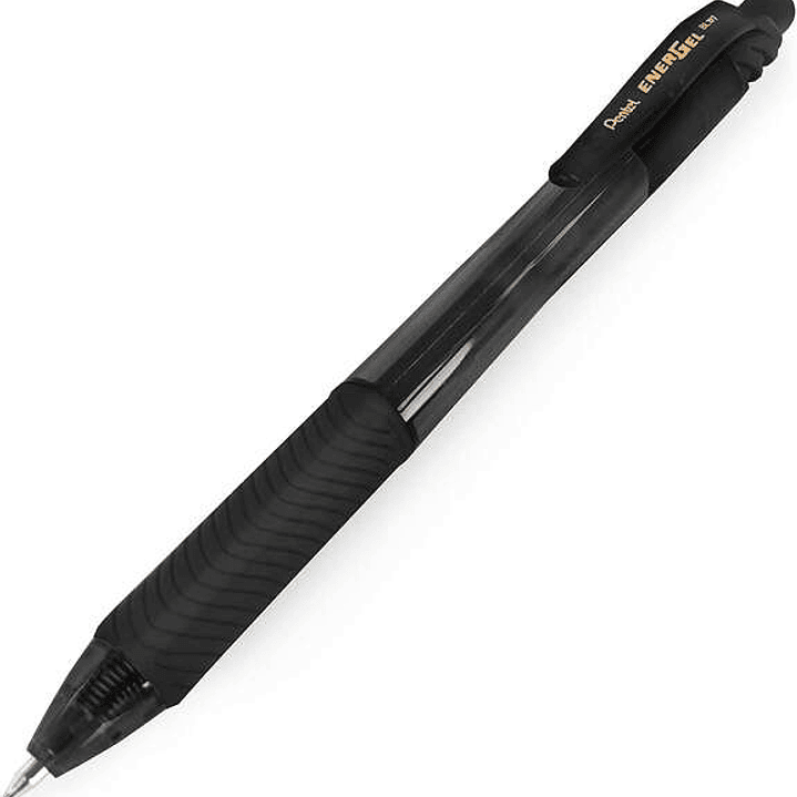 Pentel Energel X Boligrafo de Bola Retractil - Punta 0.7mm - Trazo 0.35mm - Tinta Gel - Recargable - Grip de Agarre - 50% de Materiales Reciclados - C 1