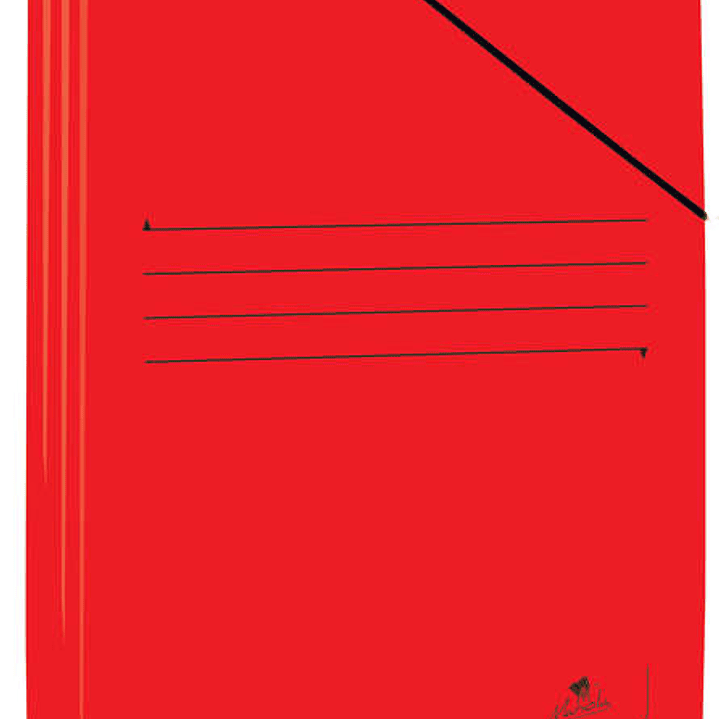 Mariola Carpeta de Carton Plastificado Folio 500gr/m2 - Medidas 34x25cm - Cierre con Goma Elastica - Color Rojo 1