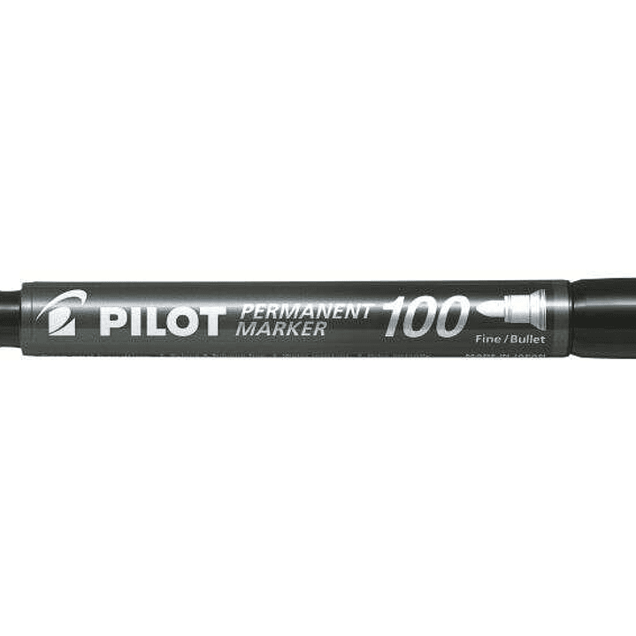 Pilot Rotulador Permanente 100 - Punta Fina de Bala 4,5mm - Trazo 1mm - Color Negro 1