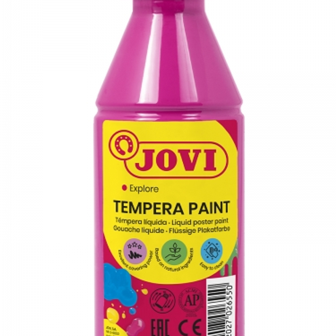 Jovi Tempera Paint Tempera Liquida 250ml - Base Agua - Lista para Usar - Alto Poder Cubriente - Secado Rapido - Excelente Fluidez - Adherencia en Mult 1