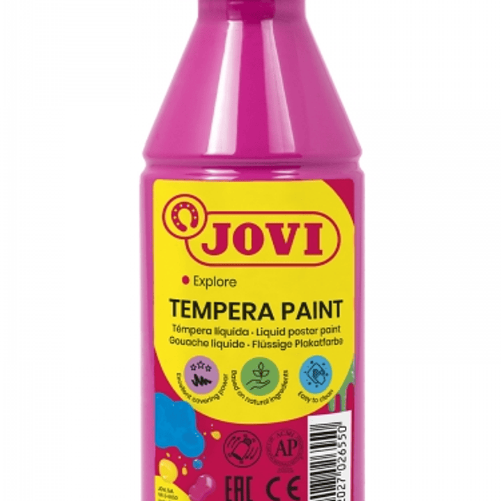 Jovi Tempera Paint Tempera Liquida 250ml - Base Agua - Lista para Usar - Alto Poder Cubriente - Secado Rapido - Excelente Fluidez - Adherencia en Mult 1