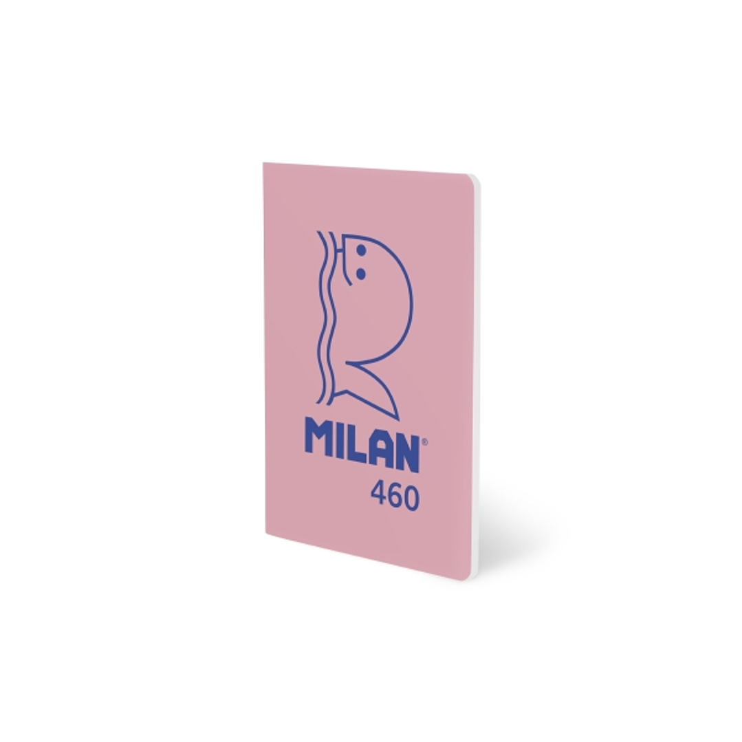 Milan 460 Since 1918 Libreta A5 Grapada - Papel a Lineas - 24 Hojas de 95g - Color Rosa 1
