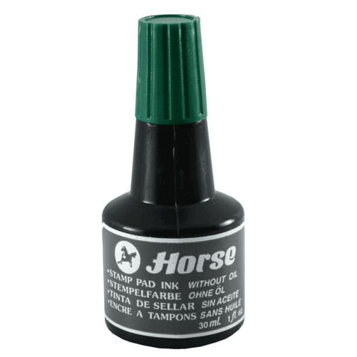 Horse Bote de Tinta para Tampon 30ml - Sin Aceite - Color Verde 1