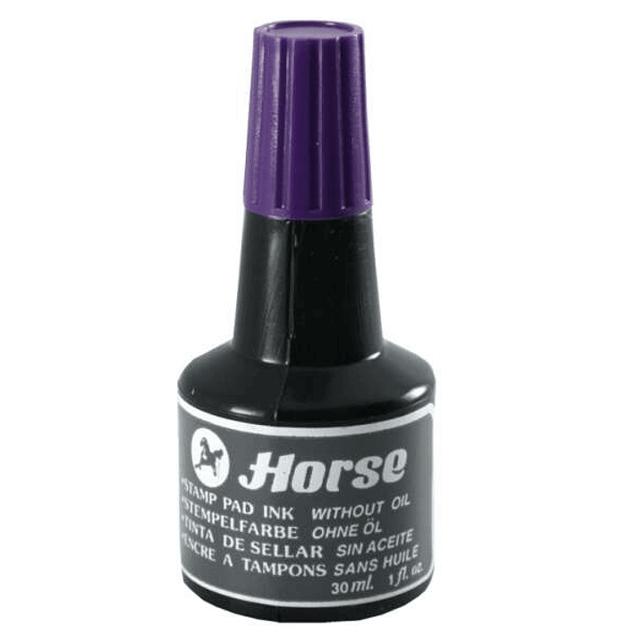 Horse Bote de Tinta para Tampon 30ml - Sin Aceite - Color Violeta 1