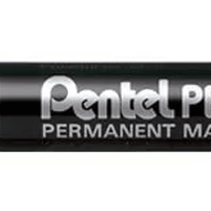 Pentel Pen N60 Rotulador Permanente - Punta Biselada Resistente y Duradera - Resistente a Agua y Luz - Color Negro 1