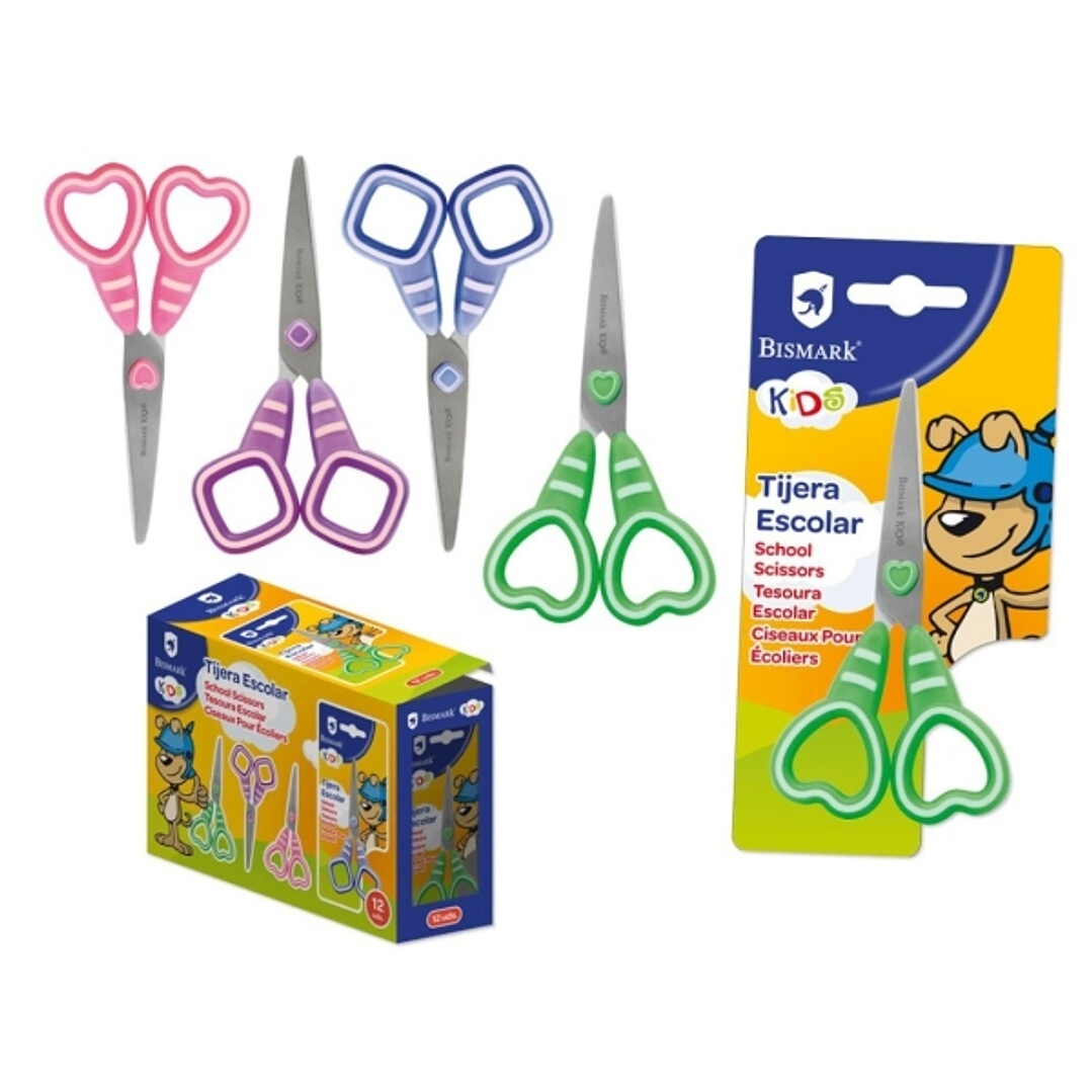 Bismark Kids Sweet Candy Tijera Escolar - Mangos en Plastico - Punta Roma - 4 Diseños Surtidos 1