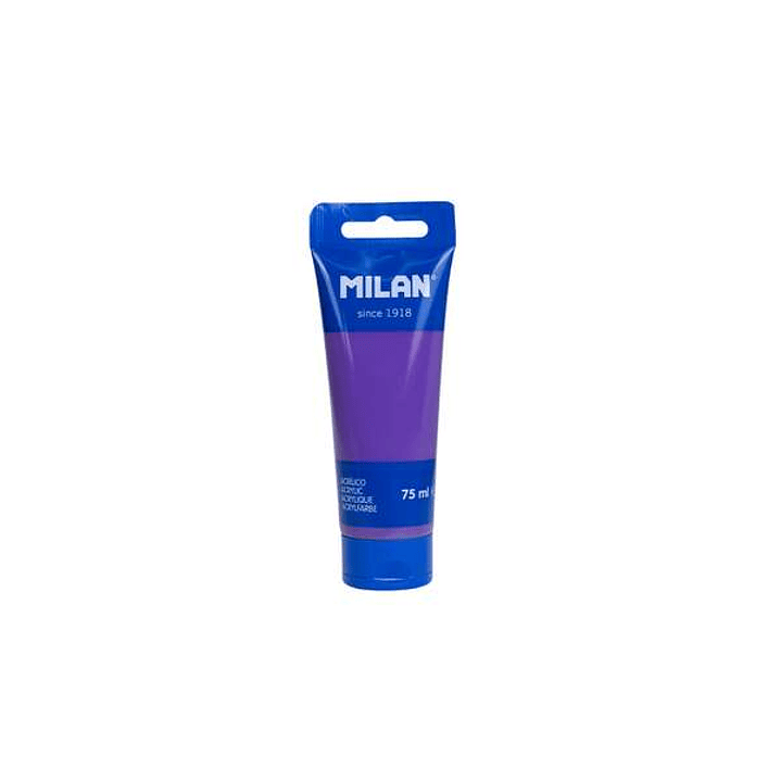 Milan Tubo de Pintura Acrilica 75ml - Pigmentos de Alta Calidad - Mezclable - Color Violeta 1