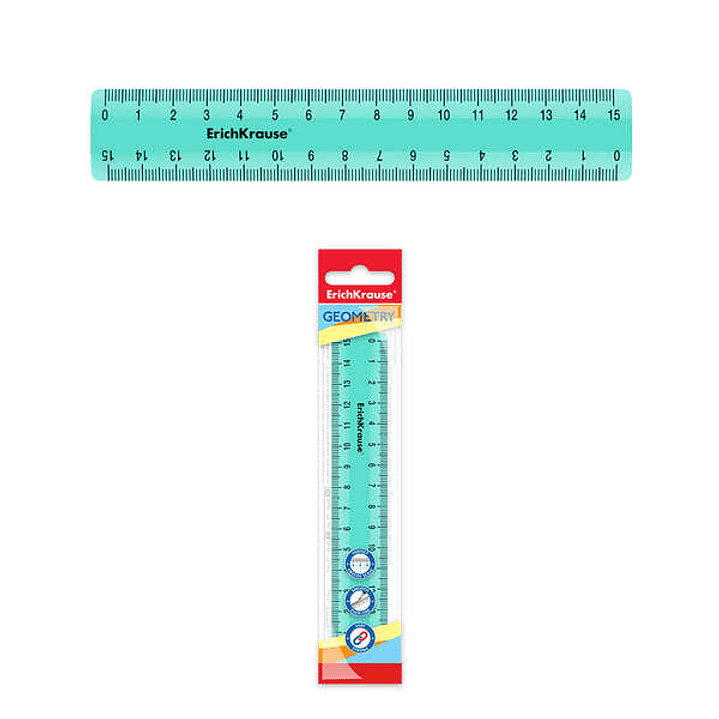 Erichkrause Regla Pastel Mint - 15cm - Menta - Bolsa de Polietileno 1