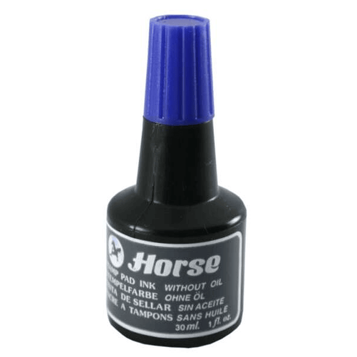 Horse Bote de Tinta para Tampon 30ml - Sin Aceite - Color Azul 1